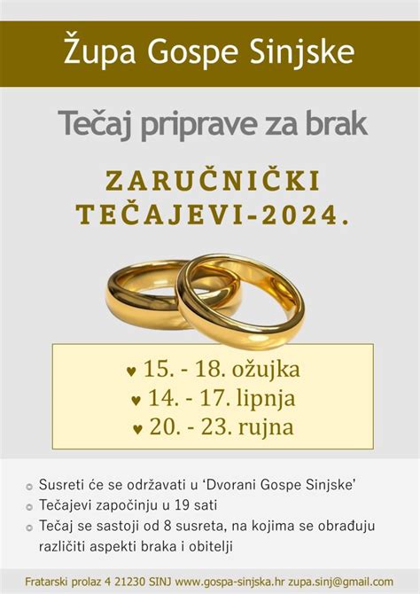 Zaručnički tečajevi 2024 Svetište Gospe Sinjske