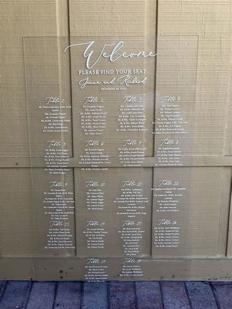 A Guide To Creating A Beautiful Acrylic Seating Chart For Your Wedding