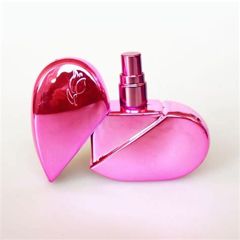 25ml Heart Shaped Glass Perfume Bottles With Spray Refillable Empty