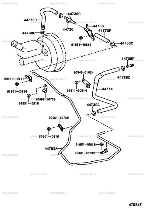 Brake Booster Vacuum Tube For Toyota Estima Xr Xr Generation