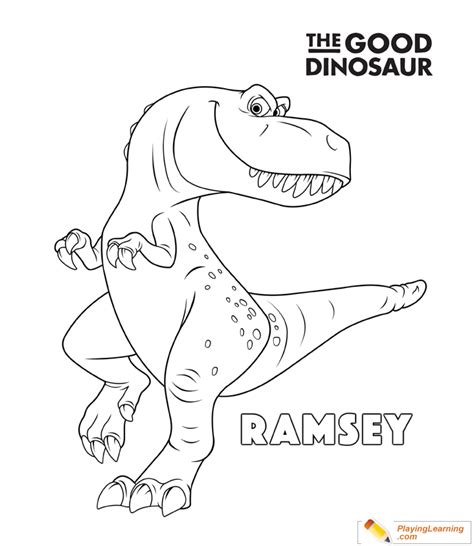 The Good Dinosaur Coloring Page 09 | Free The Good Dinosaur Coloring Page