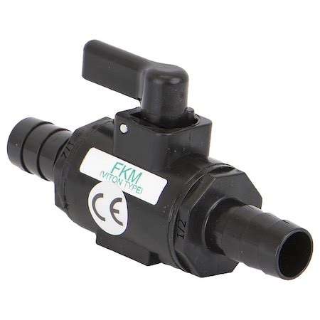 Banjo Manual 2 Way Ball Valve Barb Polypro LVHB050V Zoro