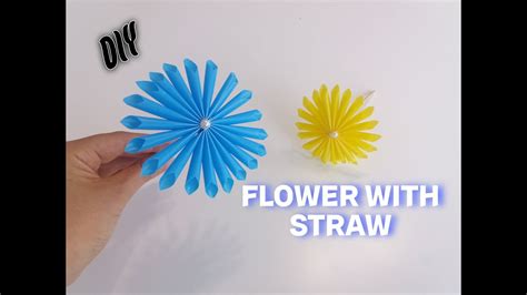 Pipetten En Basit I Ek Yap M How To Make Flower With Drinking Straw