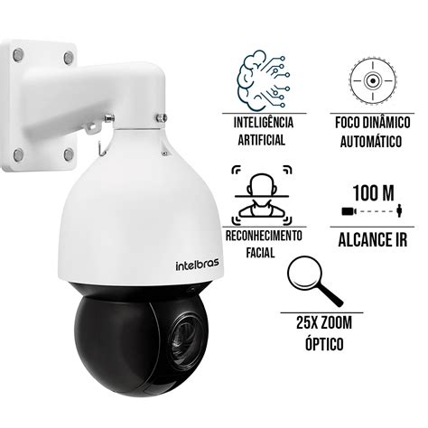 Speed Dome IP Intelbras VIP 5225 SD IR IA Inteligência Artificial