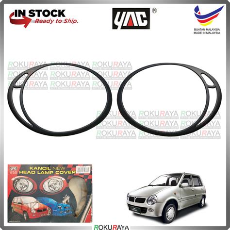 Matte Black Perodua Kancil New Round Head Lamp Custom Fit Abs Plastic