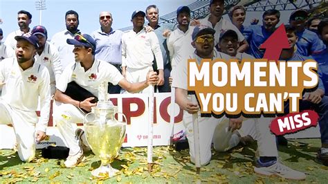 Watch Mumbai Vs Vidarbha Final Mumbai Lifts Ranji Trophy Video