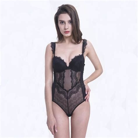 Bustier Femme Body Sexy En Maille Transparente En Dentelle Pour Femmes