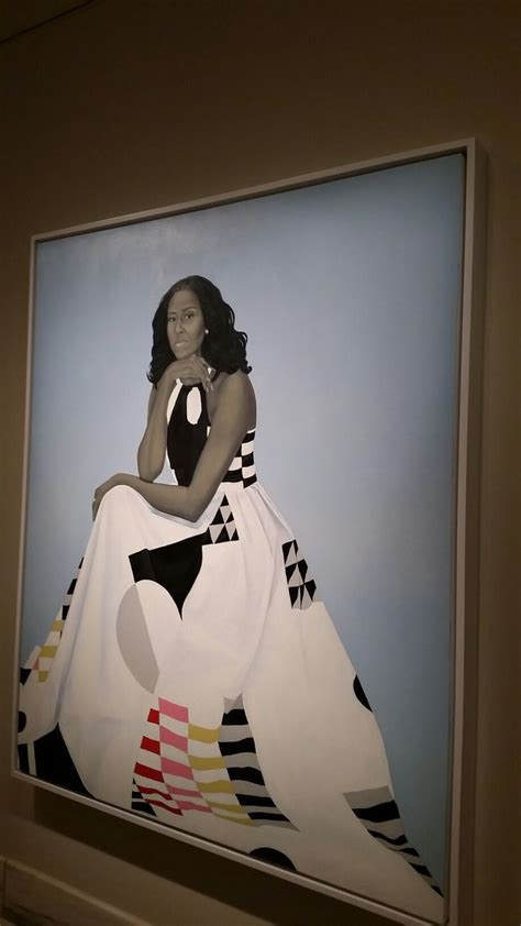 Official portrait of Michelle Obama by Amy Sherald. Smithsonian ...