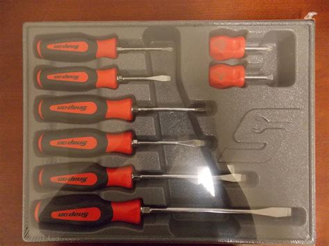 Snap On 8 Piece Screwdriver Set 5 Flats 3 Phillips Part SGDX80BR