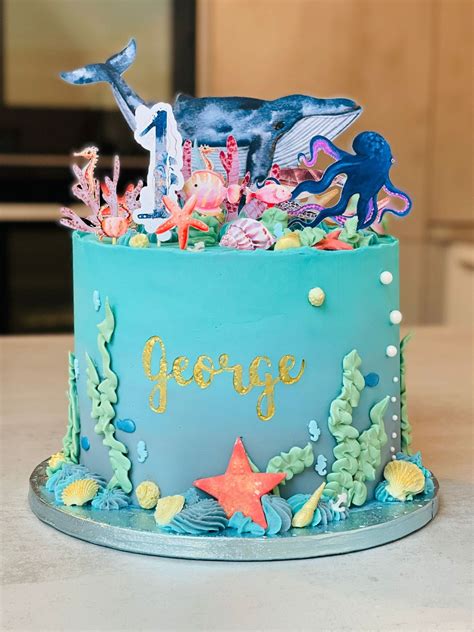 Ocean Cake Topper Sea Cake Topper Whale Cake Topper Under Etsy Uk