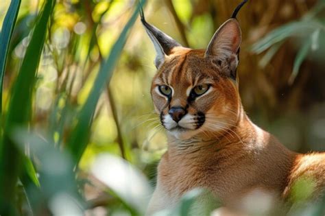 Premium AI Image | The Caracal is captured against a backdrop of its ...