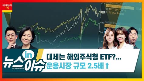 대세는 해외주식형 Etf 운용시장 규모 25배↑뉴스in이슈 20210903 Youtube