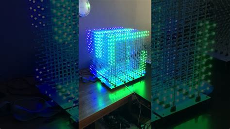 3d Led Cube 16x16x16 Rgb Demov1 20 Bright Youtube