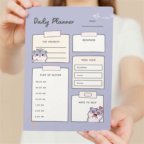 Cute Daily Planner Cute Printable Planner Yearly Printable Planner