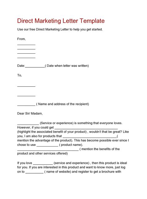 30 Effective Marketing Letter Samples 100 Free Templatearchive