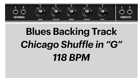 Blues Backing Track Chicago Shuffle In G 118 BPM YouTube