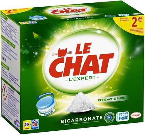 Le Chat L Expert Lessive En Tablettes Au Bicarbonate Lavages