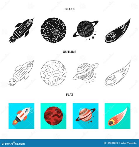 Vector Design Of Astronomy And Technology Logo Set Of Astronomy And