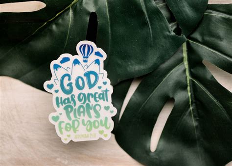 God Has Great Plans For You Religious Sticker Christian Vinyl