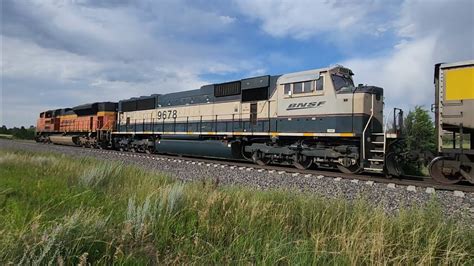 BNSF 8771 Leads A NB Empty Mega Coal Train With 4 Mid S And Two