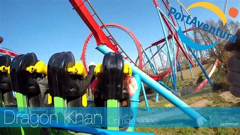 Port Aventura Spain Dragon Khan Pov Roller Coaster On Ride Video