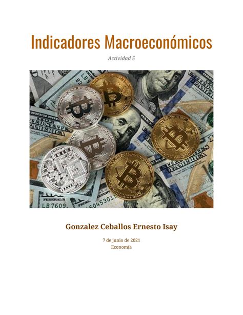 SOLUTION Ensayo Sobre Los Indicadores Macroecon Micos Studypool