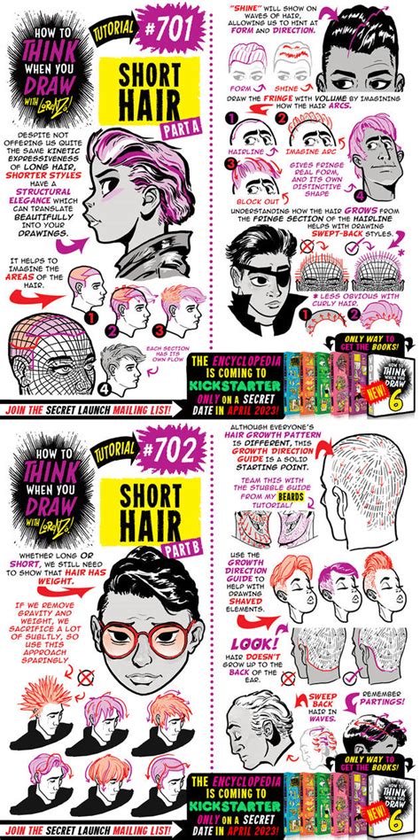 How to THINK when you draw SHORT HAIR tutorial! by EtheringtonBrothers ...