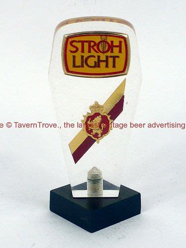 detroit stroh light   acrylic tap sold  auction