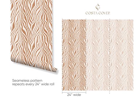 Abstract Brown Zebra Grasscloth Wallpaper Cg017 Costacover