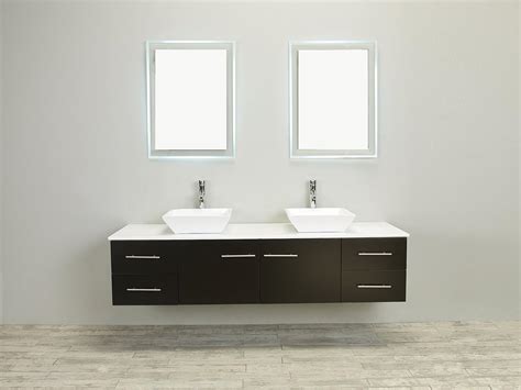 Totti Wave Inch Espresso Modern Double Sink Bathroom Vanity With