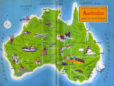 Detailed travel around Australia map | Australia | Oceania | Mapsland ...