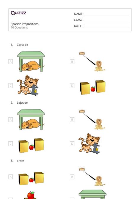 50 Prepositions Worksheets For 2nd Grade On Quizizz Free Worksheets Library