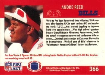 1990 Pro Set 366 Andre Reed Trading Card Database