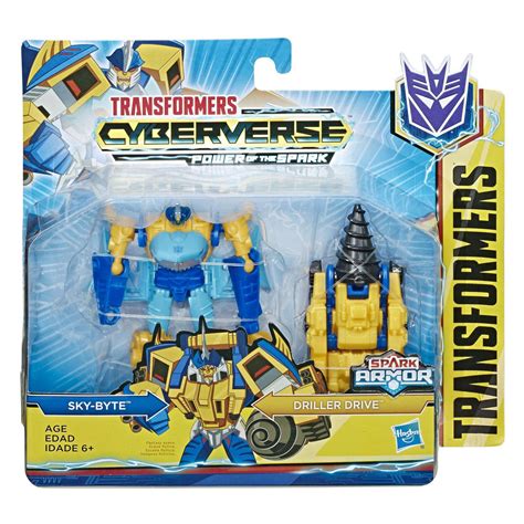 Transformers Toys Cyberverse Spark Armor Sky-Byte Action Figure ...