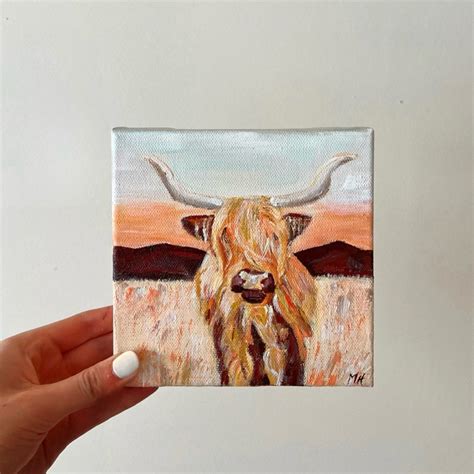 Highland Cow Painting. Highland Cow Art Print. Cow Art. Cow Decor ...