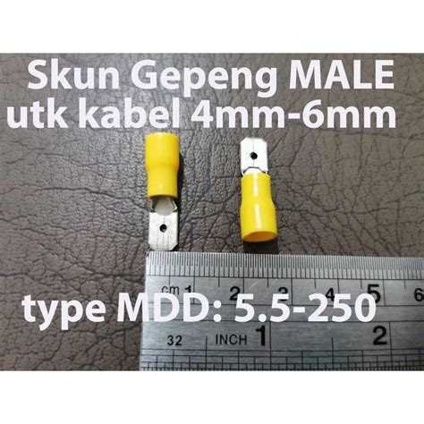 Jual Skun Gepeng Male Mdd Kuning Skun Kabel Cowo