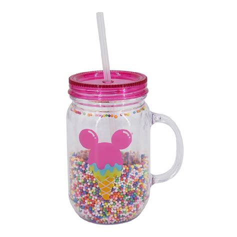 Mason Jar Disney Bolitas Tapa Rosa 470 Ml Walmart