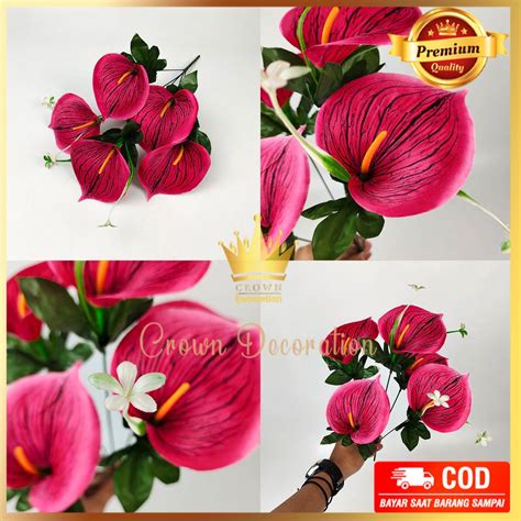 Jual Bunga Anthurium Acc Cabang Artificial Bunga Aron Panda