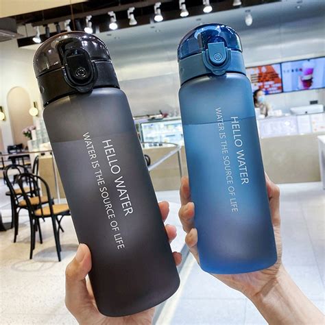 Pohan Botol Minum Plastik Frosted Sport Water Bottle Bpa Free 780ml