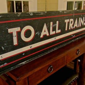 Vintage Train Station Sign, Hand-painted, Distressed - Etsy