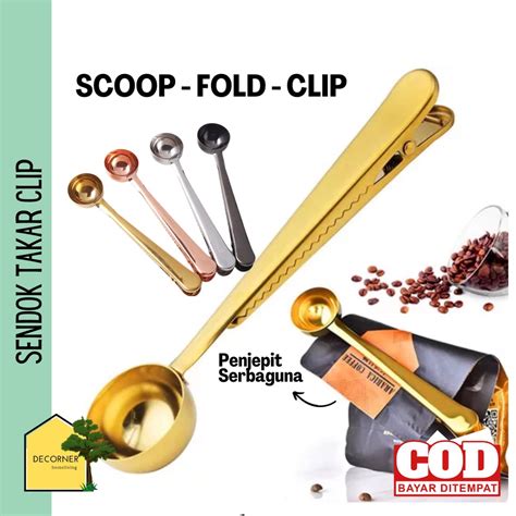 Jual Sendok Takar Ukur Kopi Teh Gula Spoon With Clip Capitan Kemasan 3