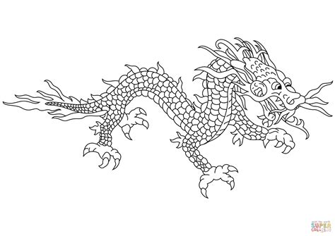 16+ Simple Chinese Dragon Coloring Pages