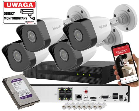 Zestaw Do Monitoringu Kamery Ip Hikvision Ipcam B Mpx Zestawy Do