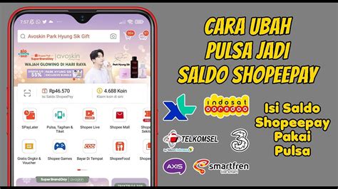 CARA MENGUBAH PULSA MENJADI SALDO SHOPEEPAY YouTube