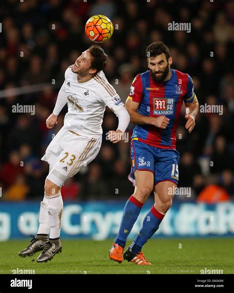 Swansea City S Gylfi Sigurdsson In Action With Crystal Palace S Mile