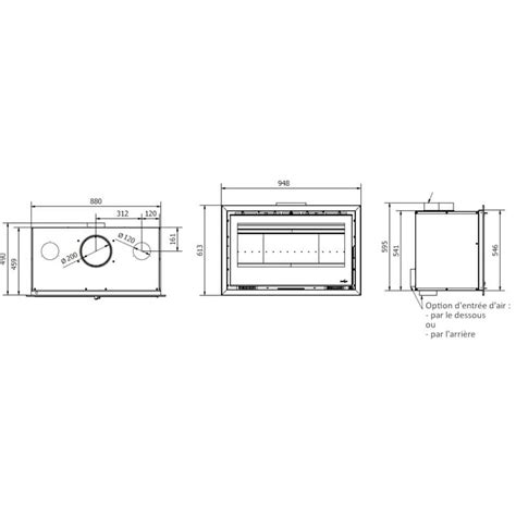 FERLUX Insert de cheminée TEIDE 90 8 5kW turbo ventillé Confort et