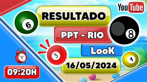 Resultado AO VIVO Jogo Do Bicho PPT RIO 09 20HS 16 05 2024 QUINTA