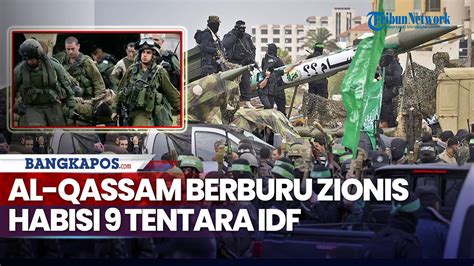 Al Qassam Berburu Zionis Habisi 9 Tentara IDF Ledakkan Tank Tank