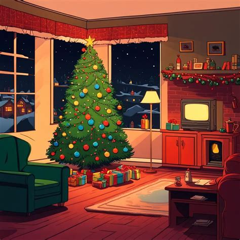 Christmas Living Room Cartoon Ai Generated Artwork Nightcafe Creator