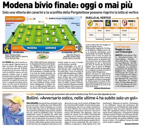 Modena Fc Resto Del Carlino Bivio Finale Oggi O Mai Pi